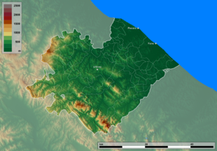 Mappa provincia di Pesaro Urbino