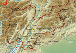 Mappa provincia di Trento