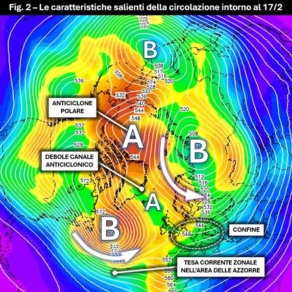 Caratteristiche circolazione attesa per il 17 febbraio 2025