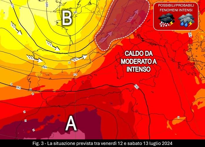 Circolazione attesa per il 12-13 luglio 2024