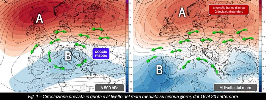 Circolazione media attesa per il 16-20 settembre 2024