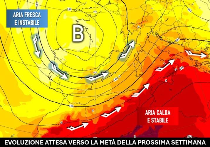 Evoluzione attesa per la prossima settimana