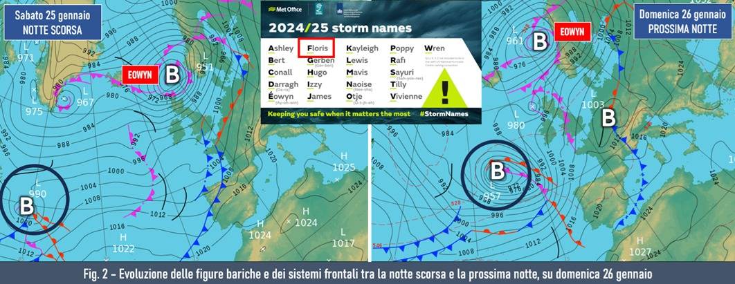 Figure bariche attese tra i 25 e il 26 gennaio 2025