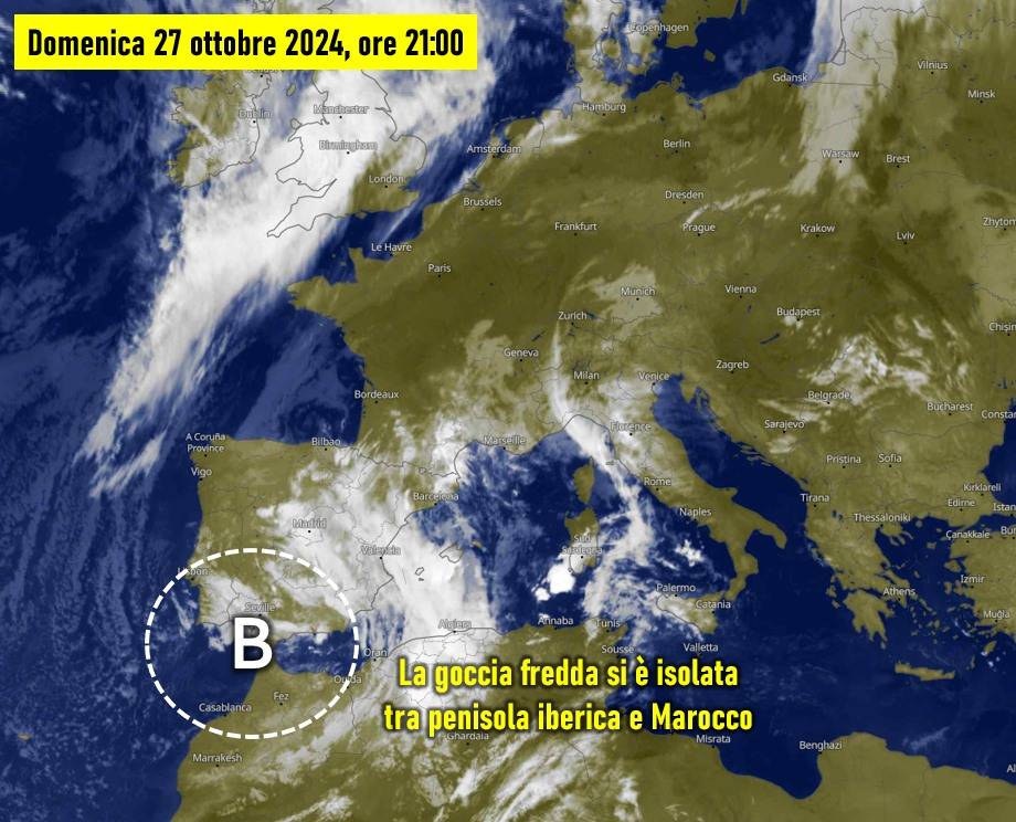 La goccia fredda del 27 ottobre 2024