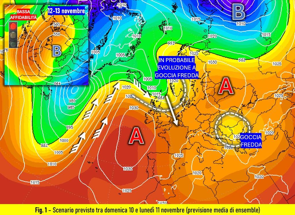 Mappa attesa per il 10-11 novembre 2024