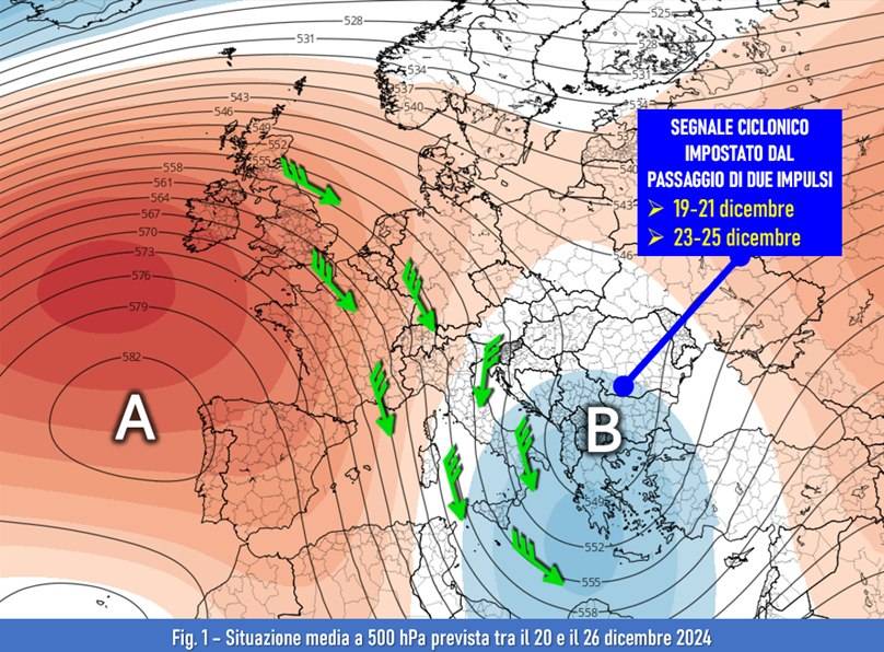 Mappa media attesa per il 20-26 dicembre 2024