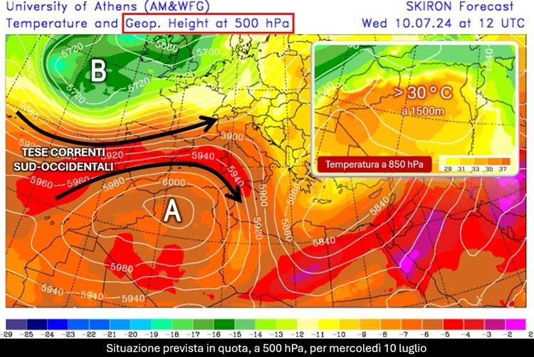 Mappe in quota attese per il 10 luglio 2024