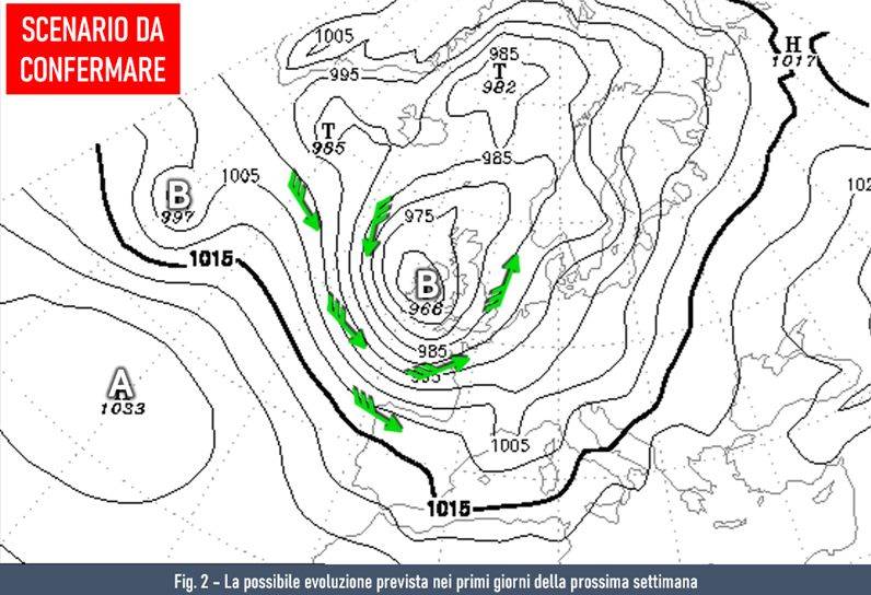 Possibile evoluzione fine gennaio 2025