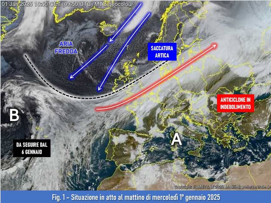 Satellite del primo gennaio 2025