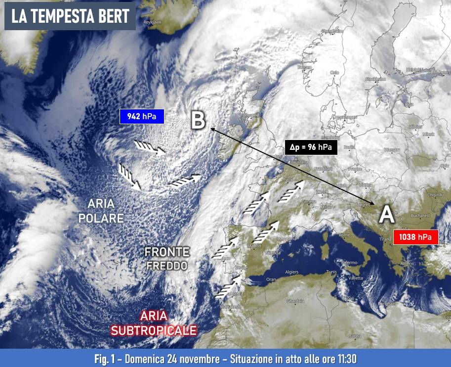 Immagine satellitare del 24 novembre 2024