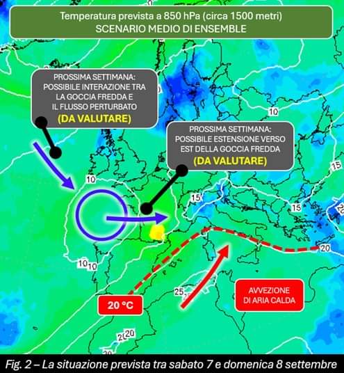 Evoluzione attesa per il 7-8 settembre 2024