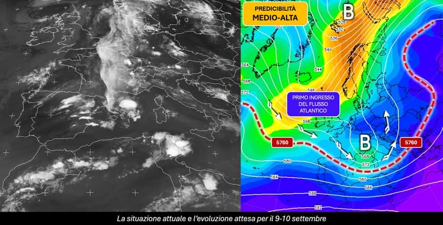 Situazione attuale ed evoluzione per il 9-10 settembre 2024