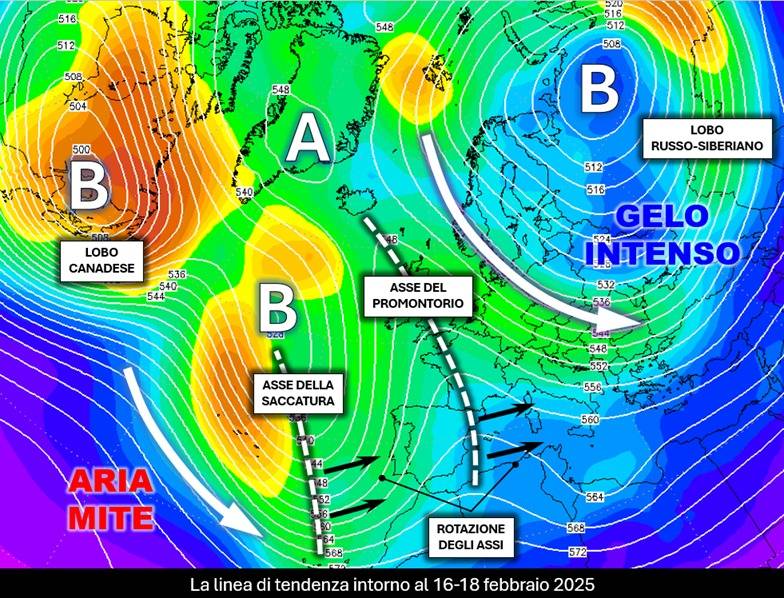 Linea di tendenza per il 16-18 febbraio 2025