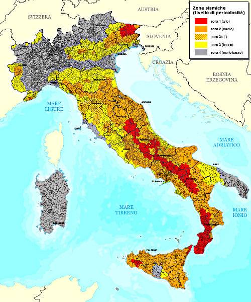 Classificazione Terremoti Italia (2006)