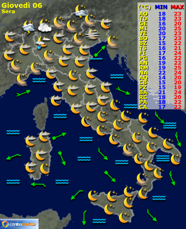 Previsioni del Tempo, mappa 1