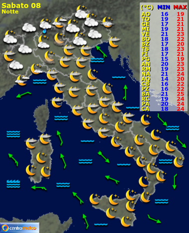 Previsioni del Tempo, mappa 4