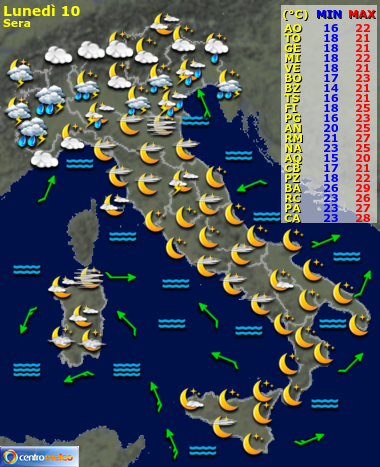 Previsioni del Tempo, mappa 2