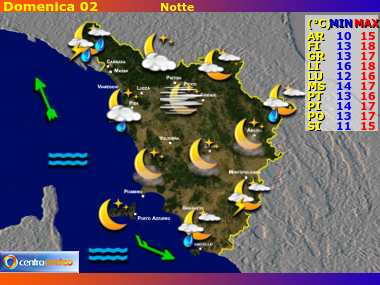 Previsioni del Tempo Toscana, mappa 4