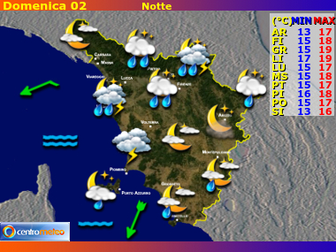 Previsioni del Tempo Toscana, mappa 2