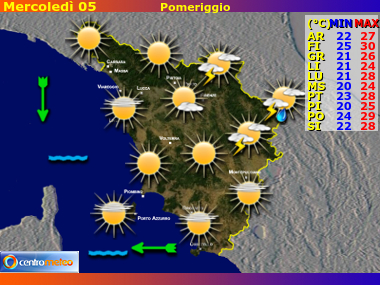 Previsioni del Tempo Toscana, mappa 2